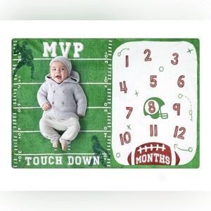 🏈🍼Football MVP baby Milestone Blanket